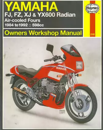 1984-1992 Yamaha FJ, FZ, XJ, YX600 Radian owners workshop manual Preview image 1