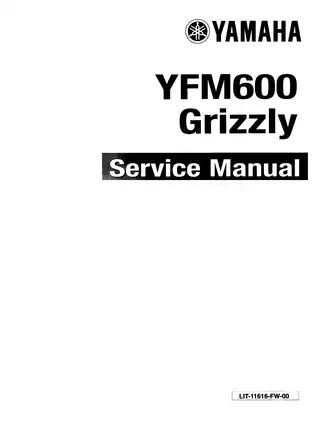 Yamaha YFM600FWAL/YFM600FWALC Supplementary Service Manual - Complete Maintenance Guide Preview image 1