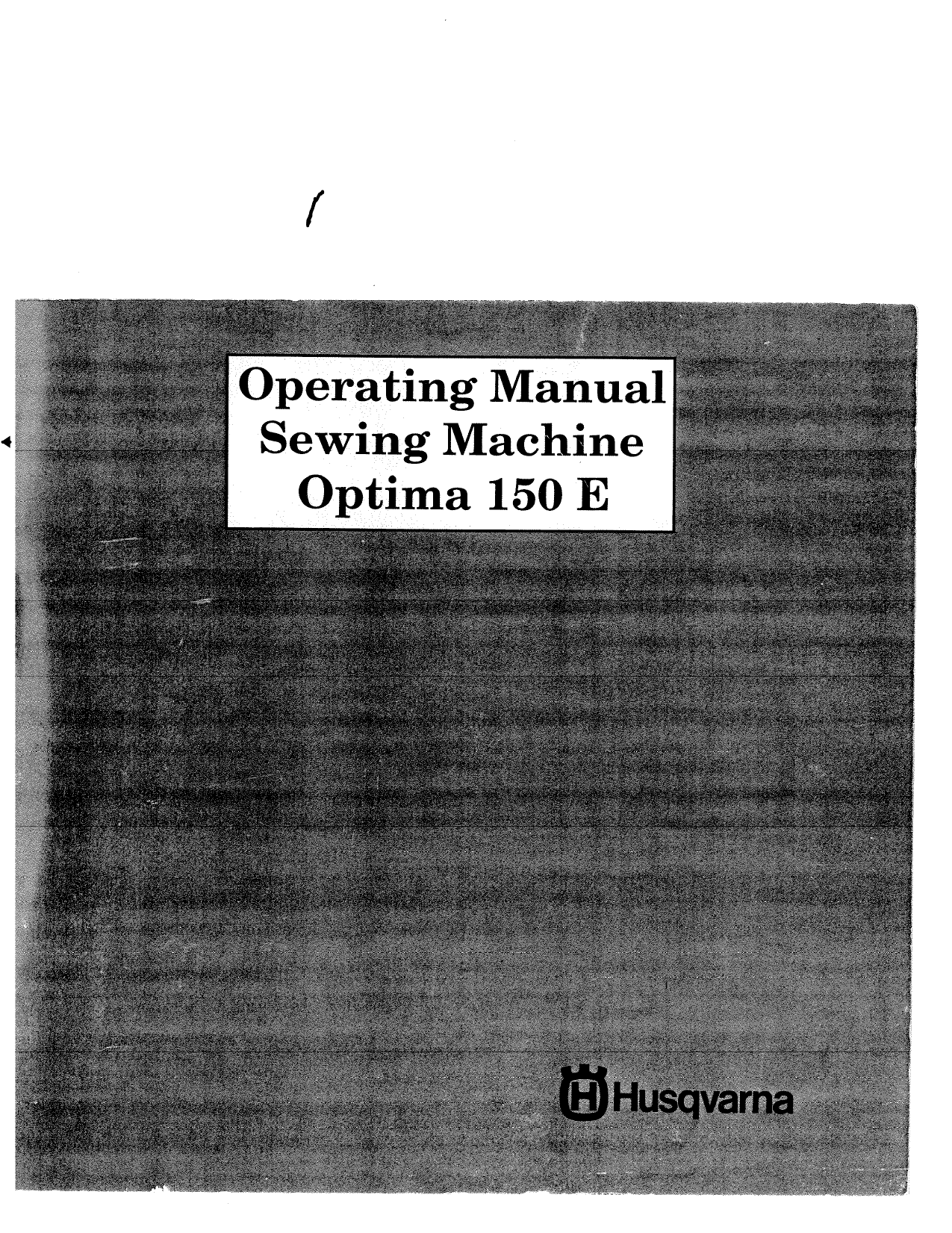 Husqvarna Viking Optima 150E sewing machine operating manual Preview image 6