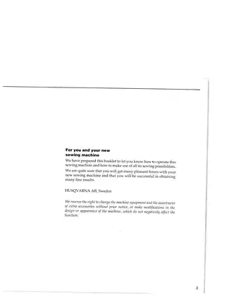 Husqvarna Optima 150 E Sewing Machine Operating Manual - Your Complete Guide Preview image 3