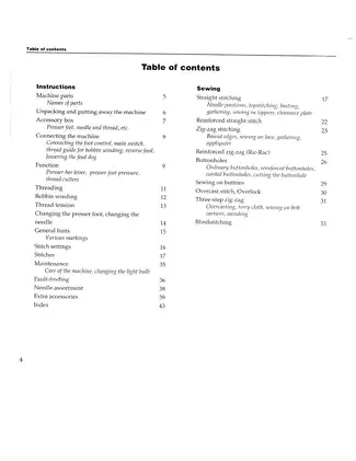 Husqvarna Viking Optima 150E sewing machine operating manual Preview image 4