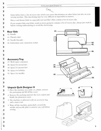 Husqvarna Viking Quilt Designer II Sewing & Embroidery Machine user´s guide Preview image 5