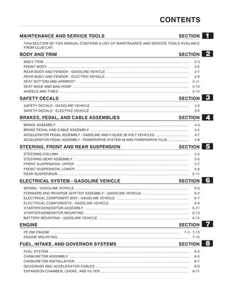 Comprehensive Club Car DS Golf Cart Parts Manual (Gasoline & Electric) Preview image 5