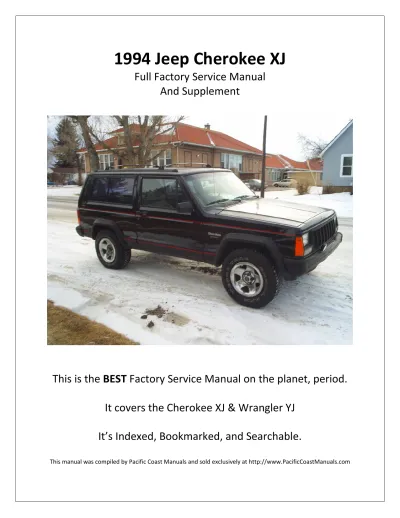 Preview: 1994 Jeep Cherokee XJ Wrangler YJ Service & Repair Manual (P/N 81-370-4146)