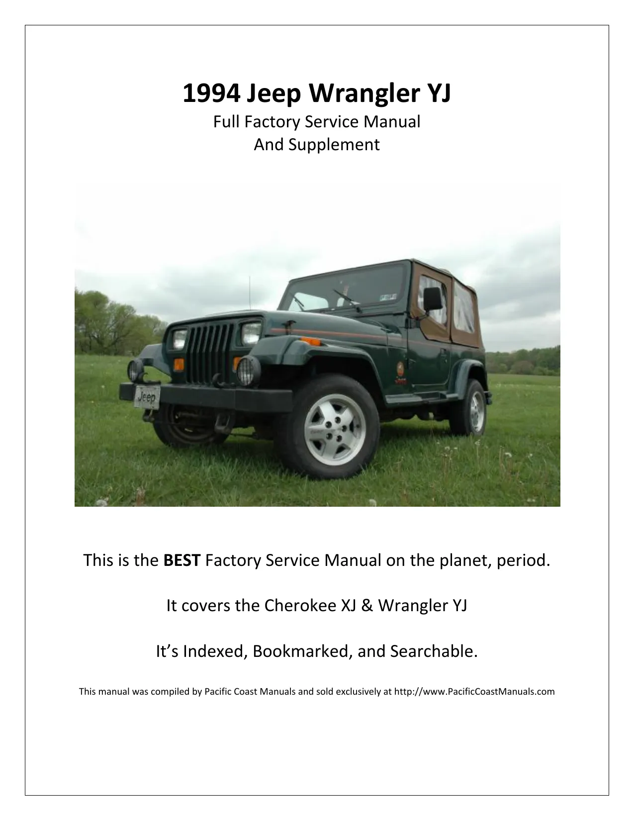 1994 Jeep Wrangler YJ repair manual Preview image 1