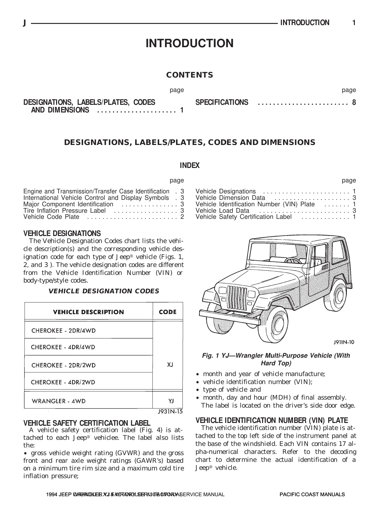 1994 Jeep Wrangler YJ repair manual Preview image 4