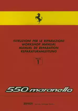 1996-2001 Ferrari 550 Maranello workshop manual