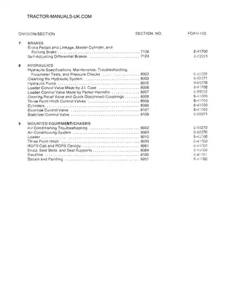 CASE 580 Super E Loader Backhoe Service Manual Preview image 3