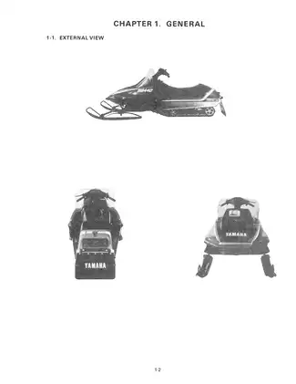 Comprehensive Service Manual for Yamaha SS440E Snowmobile (1981) Preview image 3