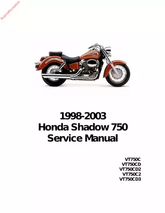 1998-2003 Honda Shadow 750 VT750C Service Manual - Comprehensive Guide for Motorcycle Maintenance