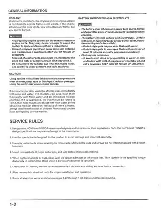 1998-2003 Honda Shadow 750 VT750C Service Manual - Comprehensive Guide for Motorcycle Maintenance Preview image 5