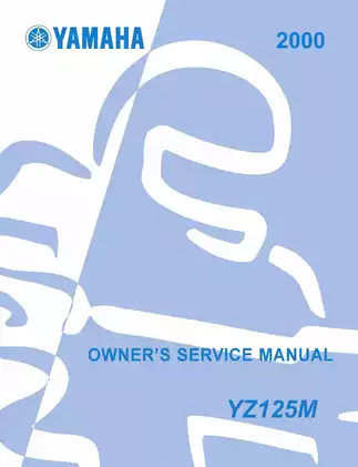 2000 Yamaha YZ125M owner´s service manual Preview image 1