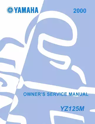 Yamaha YZ Series Maintenance and Service Manual