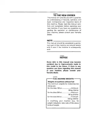 Yamaha YZ Series Maintenance and Service Manual Preview image 5