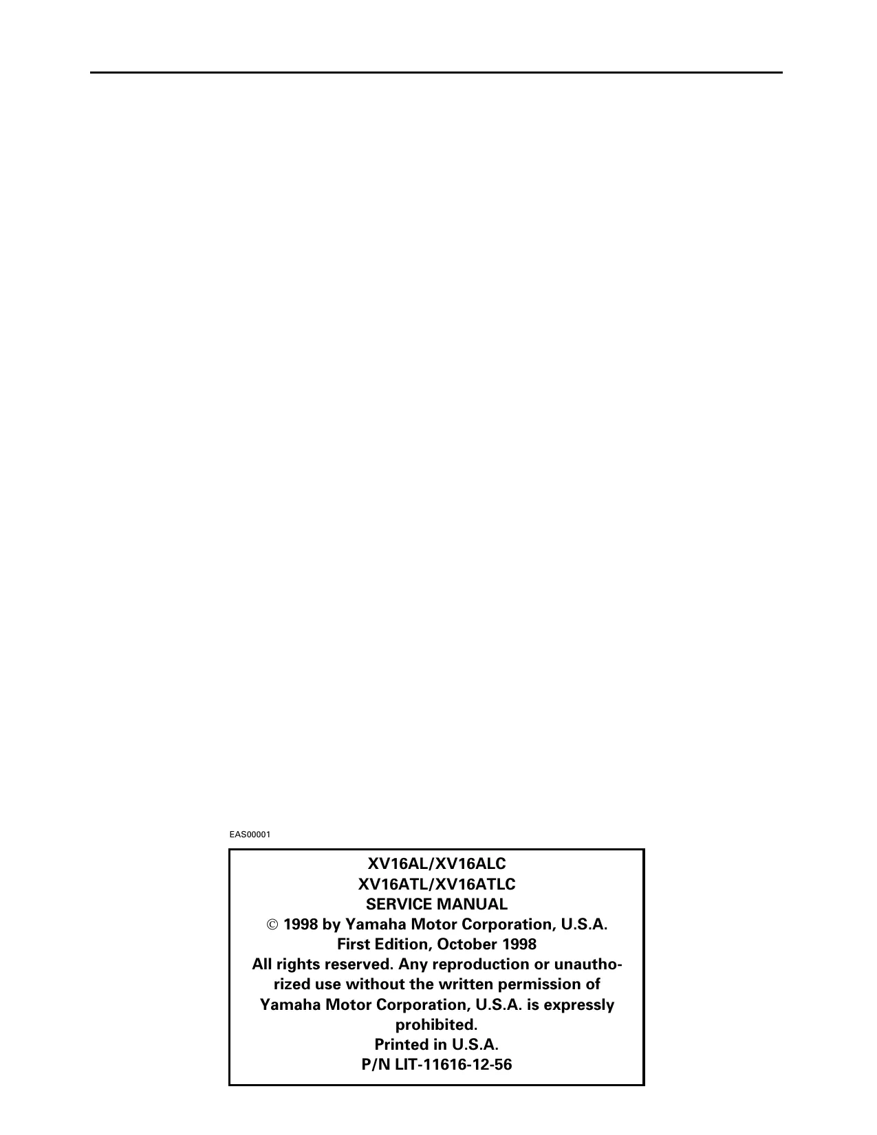 1999-2006 Yamaha XV 1600 Road Star repair manual Preview image 2