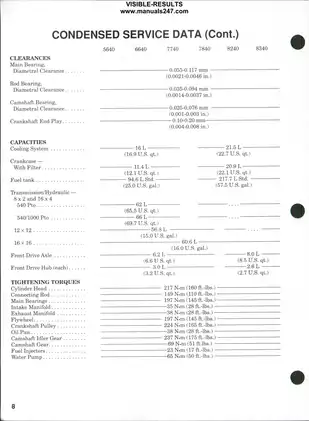 Ford Tractor Service Manual for Models 5640, 6640, 7740, 7840, 8240 & 8340 Preview image 5