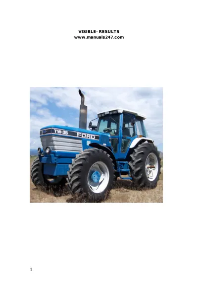 Preview: 1983–1989 Ford TW-5 / TW-15 / TW-25 / TW-35 Tractor Shop Manual (P/N 0872883825)