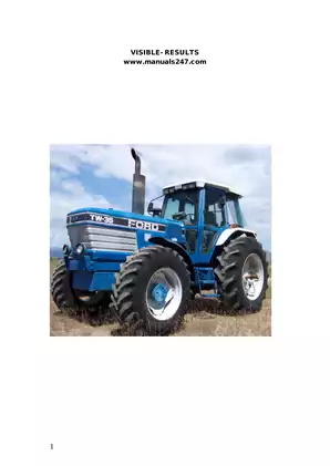 Ford TW Series Tractor Service Manual (TW-5, TW-15, TW-25, TW-35)