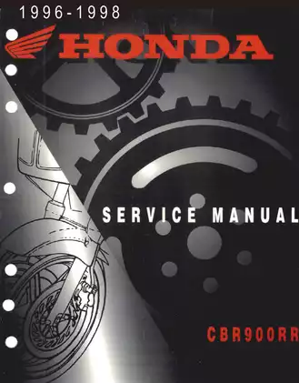 Honda CBR900RR Service Manual (1996-1997) - Comprehensive Guide for Maintenance & Repairs