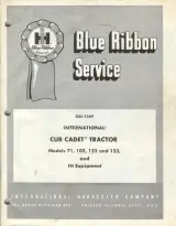 International Cub Cadet 71, 102, 122, 123 & CW-36 Tractor 1966 Service & Repair Manual (P/N GSS-1369) – preview page 1