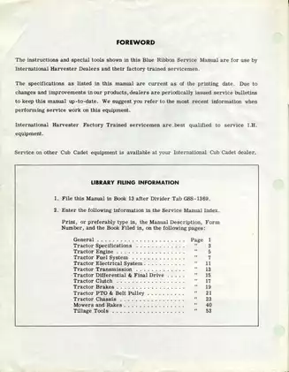 1965-1967 International Cub Cadet 71, 102, 122, 123 garden tractor manual Preview image 2