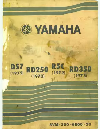 Yamaha RD250 RD350 Service Manual - Comprehensive Guide for Two-Stroke Engines