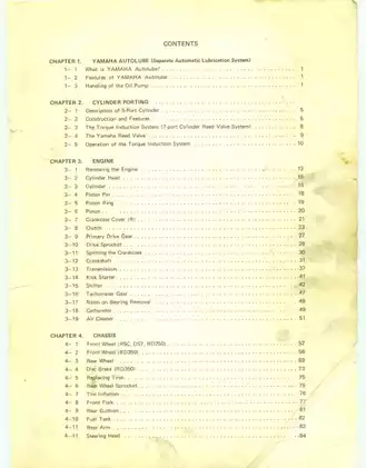 1972-1973 Yamaha RD 250, RD 350, DS7 R5C service manual Preview image 4