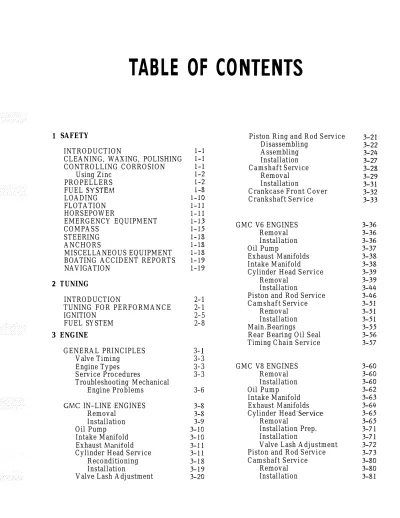 OMC Sterndrive  90, 120, 150, 2.5L, 3.0L, 4.3L V6, 5.0L V8, 5.7L V8, 7.5L V8 Service Manual 1964–1986 (P/N 3400)