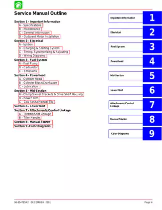 Mercury 25 BigFoot FourStroke Outboard Service Manual (1998-Present) Preview image 4