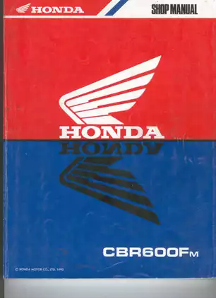 1989-1990 Honda CBR600F shop manual Preview image 1