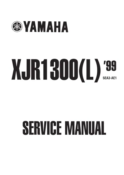 Preview: 1999 Yamaha XJR 1300(L) Service & Repair Manual (P/N 5EA3-AE1)