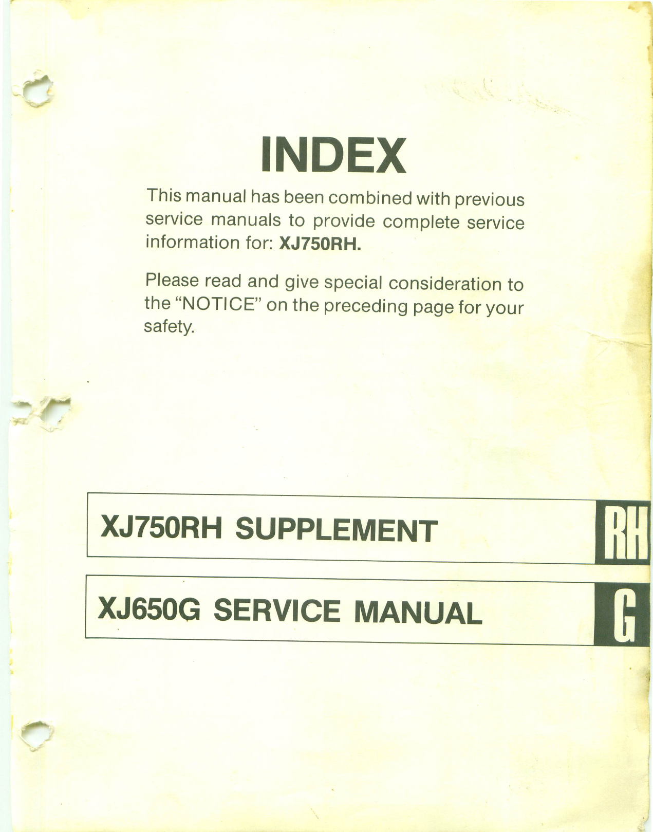 1980-1986 Yamaha XJ750RH repair and service manual Preview image 3