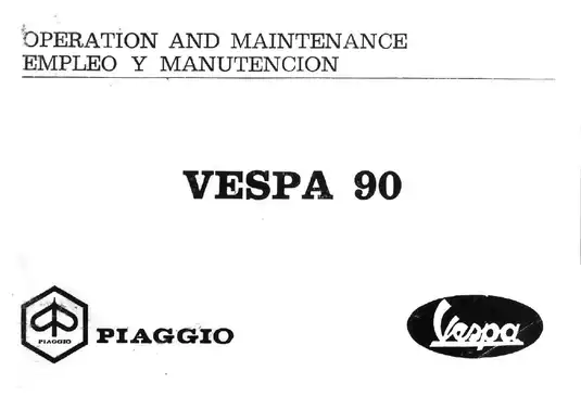 Piaggio Vespa 90 scooter operation, maintenance manual Preview image 2