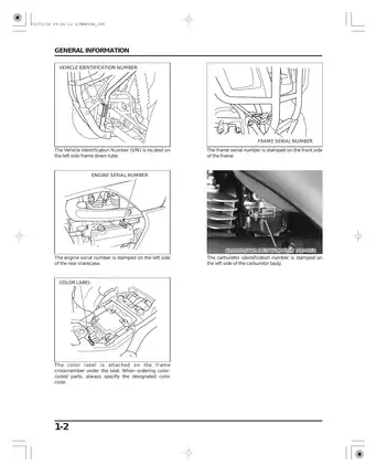 2000-2003 Honda TRX350 ATV service manual Preview image 4