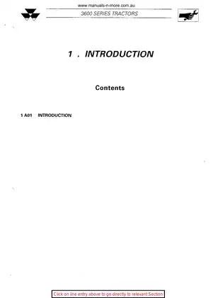 Massey Ferguson 3600 Series Tractor Workshop Service Manual Preview image 5
