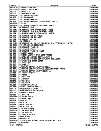 Kubota M105S tractor parts book Preview image 5