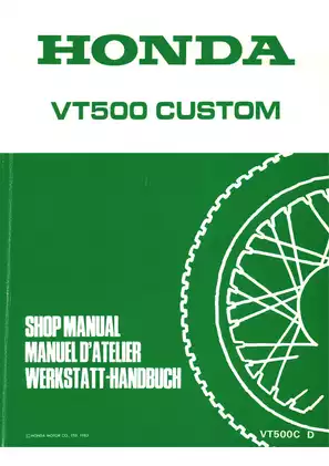 1983-1987 Honda VT500C Shadow shop manual Preview image 1
