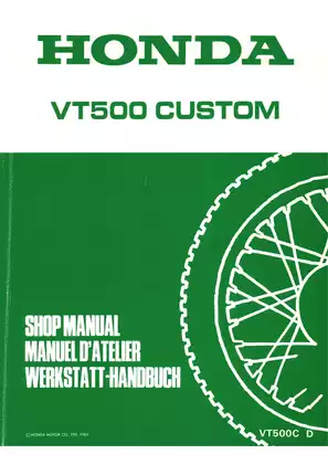 Honda VT500C Service Manual - Comprehensive Guide for 1983 Model