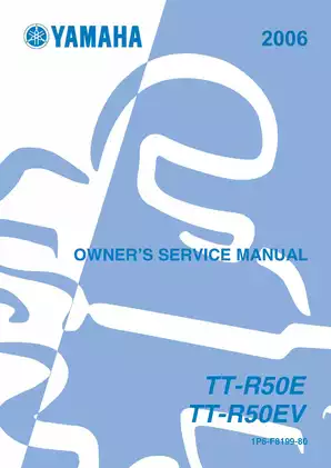 2006 Yamaha TT-R50, TT-R50, TT-R50EV owner´s service manual Preview image 1