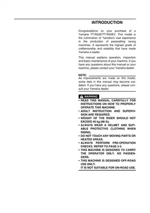 Yamaha TT-R50E/TT-R50EV Complete Service Manual Preview image 2