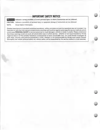 Comprehensive Service Manual for Honda TRX350 FourTrax and Foreman ATVs (1986-1989) Preview image 2