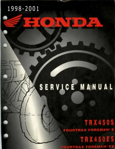 Preview: 1998–2001 Honda TRX450S / TRX450ES Foreman ATV Factory Service Manual (P/N 61HN003)