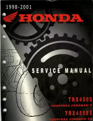 1998-2004 Honda TRX450S, TRX450EX, Fourtrax, Foreman service manual Preview image 1