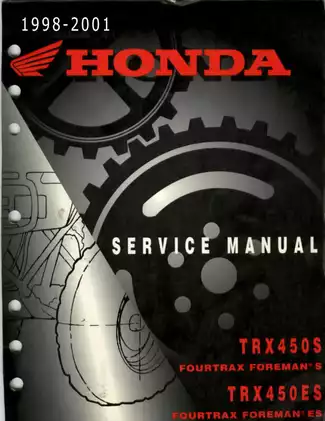 Honda TRX450S/TRX450ES ATV Service Manual - Comprehensive Guide for Maintenance and Repair