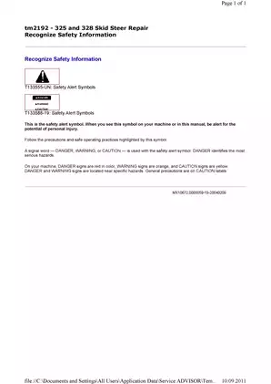 John Deere 325, 328 Skid Steer repair technical manual Preview image 4