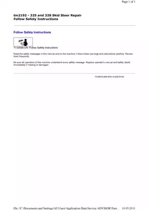 Comprehensive Repair Manual for 325 and 328 Skid Steers - TM2192 Preview image 5
