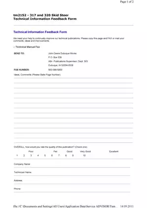 Comprehensive Repair Manual for John Deere 317, 320 Skid Steer Loaders and CT322 Compact Track Loader Preview image 4