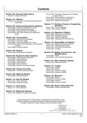 John Deere 310SG, 315SG backhoe loader technical repair manual  Preview image 2