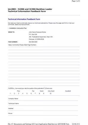 John Deere 310SG, 315SG loader backhoe technical manual Preview image 4