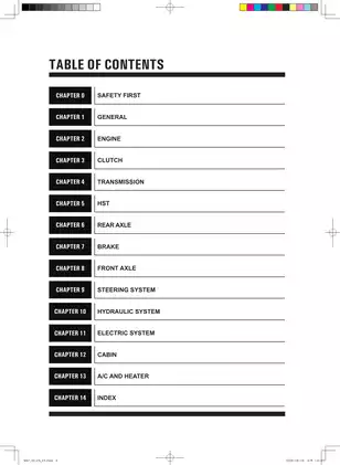 KIOTI EX35(C)/EX40(C)/EX45(C)/EX50(C) Tractors Service Manual - Ultimate Guide to Maintenance and Repair Preview image 4